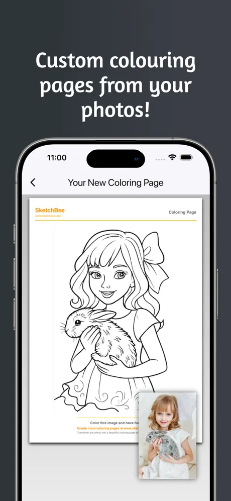 Custom colouring pages from your photos