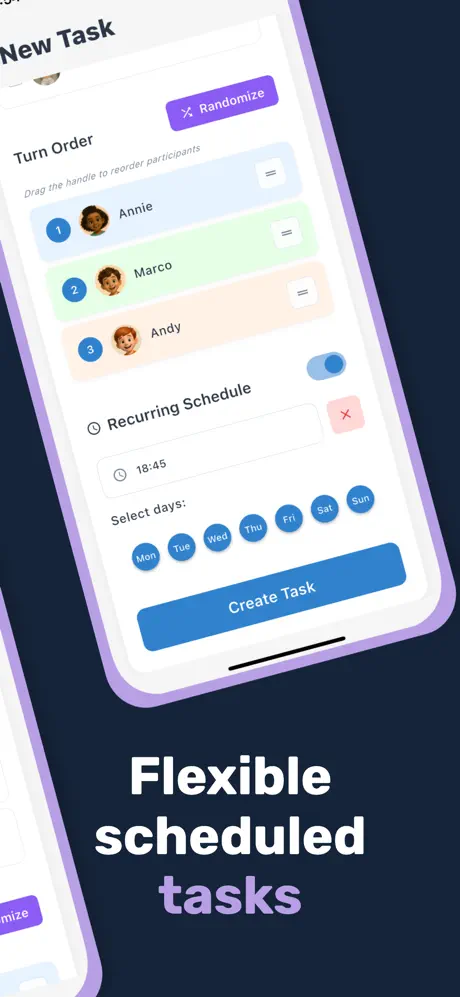 Flexible scheduled tasks